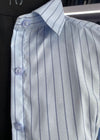 Sky Blue PineStripe Fitted Corset Shirt